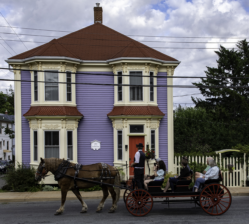 Horse drawn cart in Luenberg, Nova Scotia.jpg