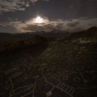 Moonset On Sky Rock