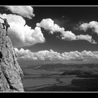 Tetons-Rock-climbing-bw