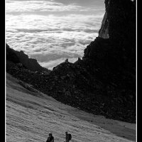 Tetons-climb-grand-sunrise-bw