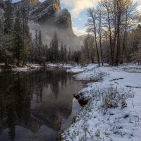 First Light On Three Brothers