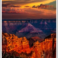 Sunset, North Rim Grand Canyon.