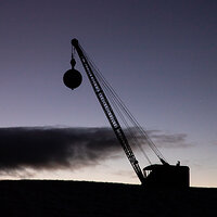 Crane at Dusk