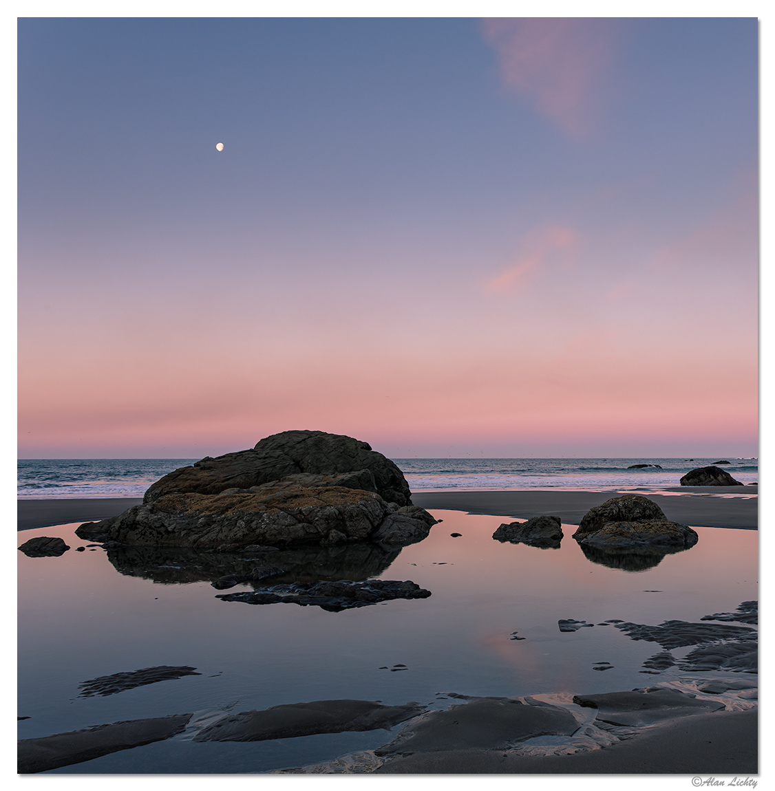 Coastal Moonset
