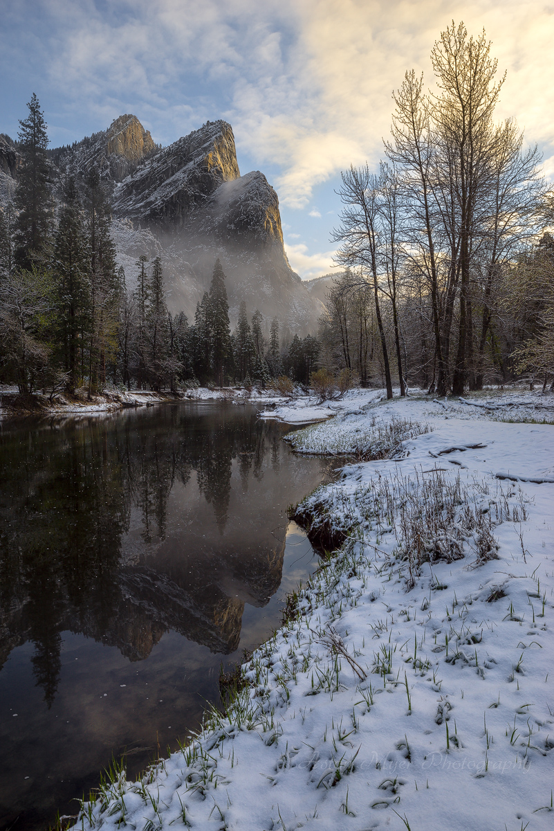 First Light On Three Brothers