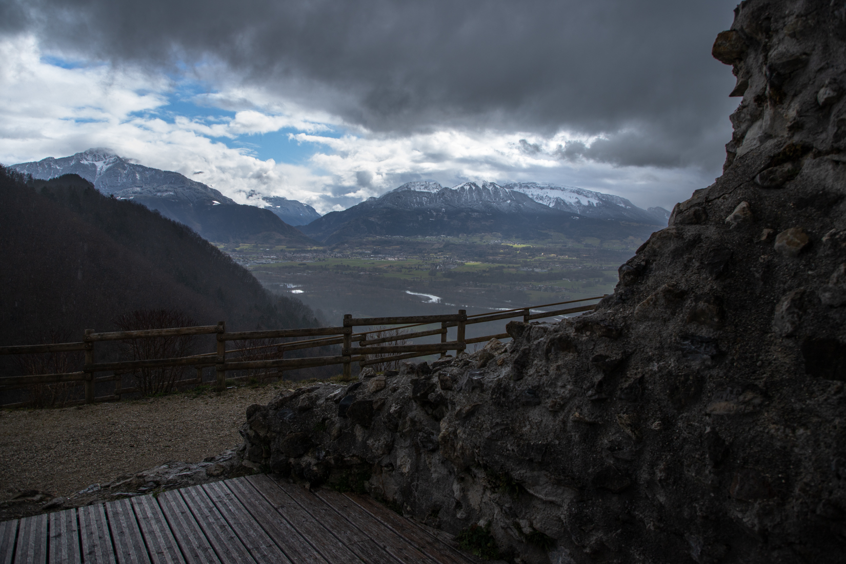 Storm from Faucigny Ruins
