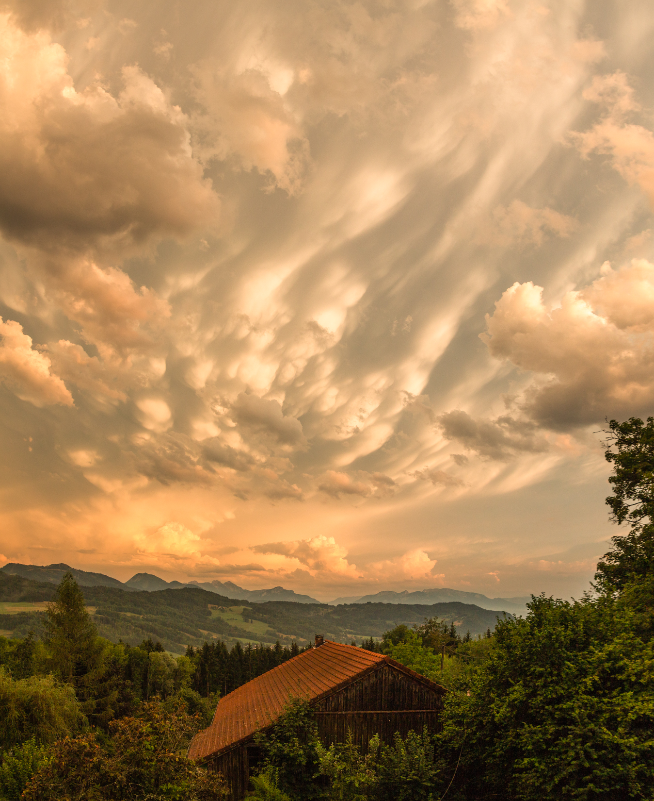 Stormclouds in Boëge, France