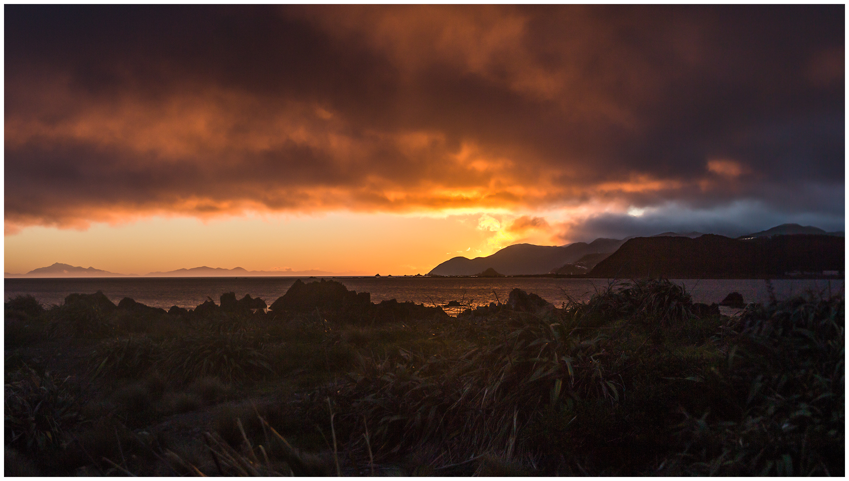 Sunset at Moa Point