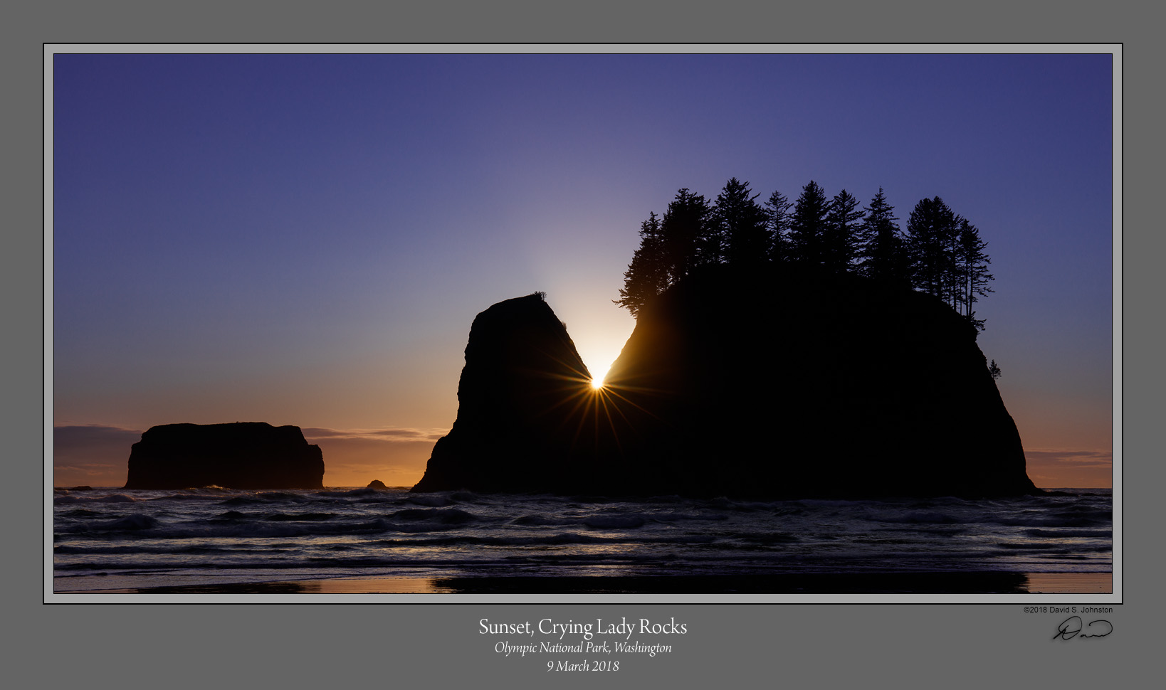 Sunset Crying Lady Rocks